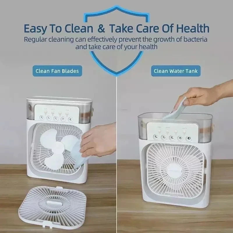 Ventilador Enfriador Portátil 3 en 1 Mini Aire Acondicionado